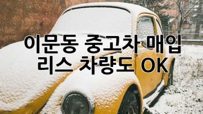이문동 중고차 매입: 리스 차량도 OK!